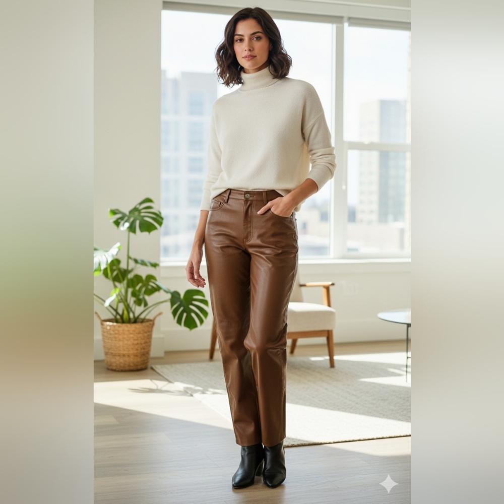 Wilfed Faux Leather Pants